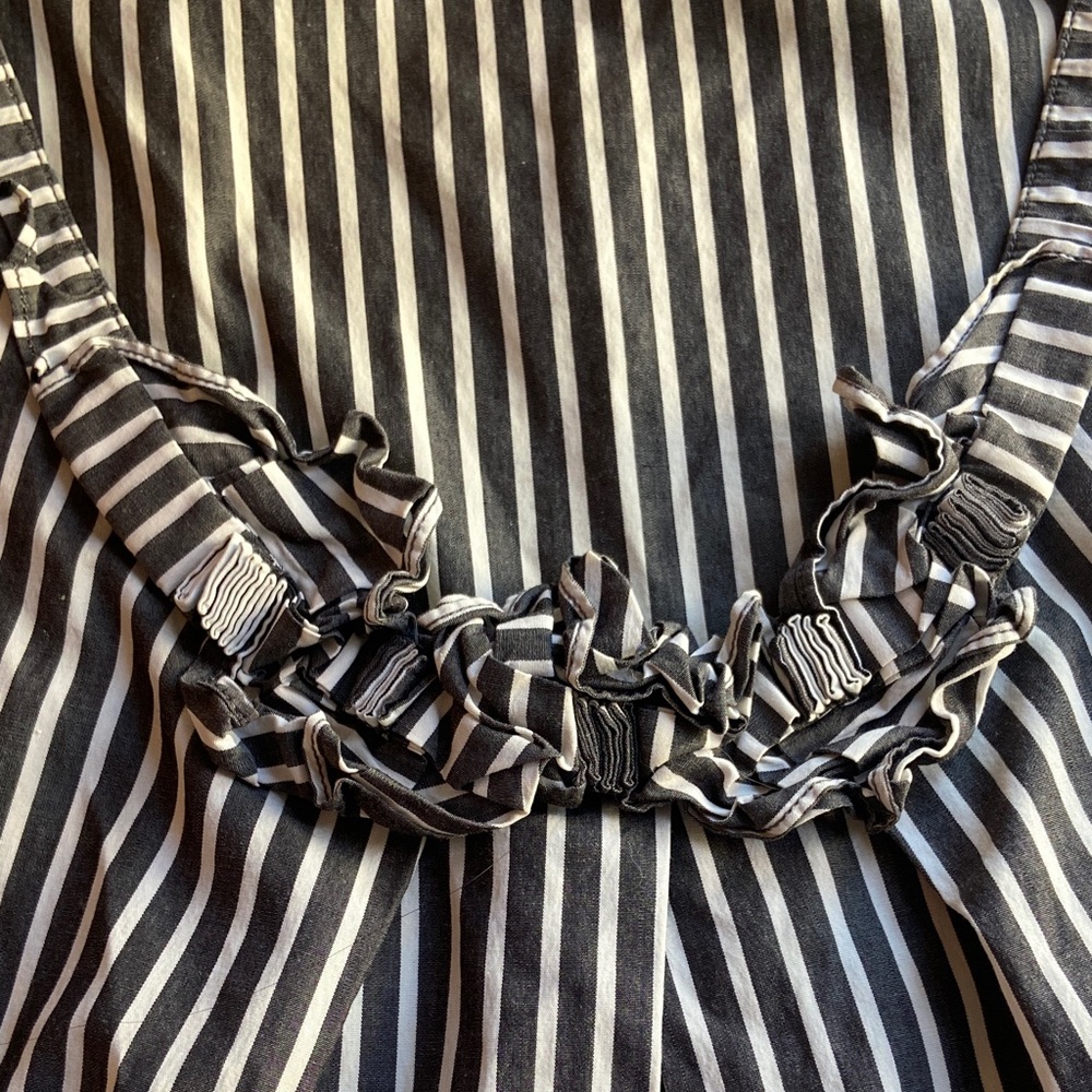 Talbots Striped Ruffle-Trim Tank Top - Picture 3 of 5
